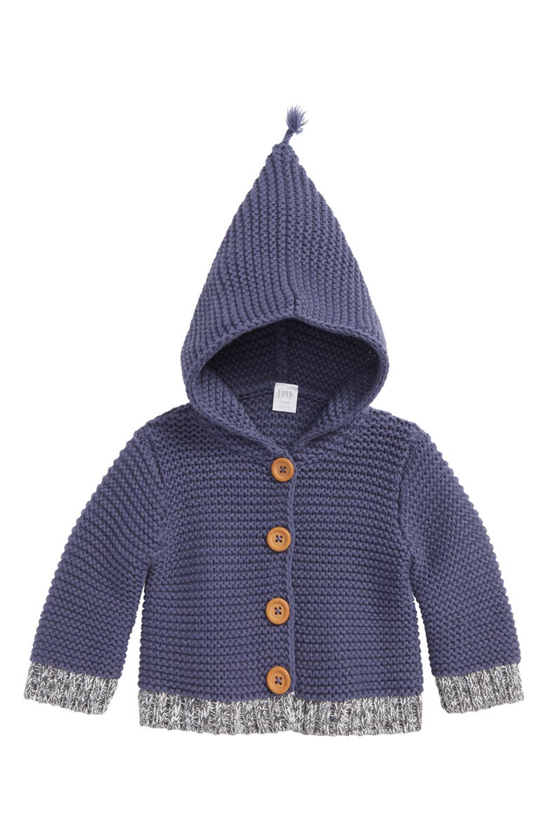 Nordstrom Baby Organic Cotton Hooded Cardigan, Main, color, 
