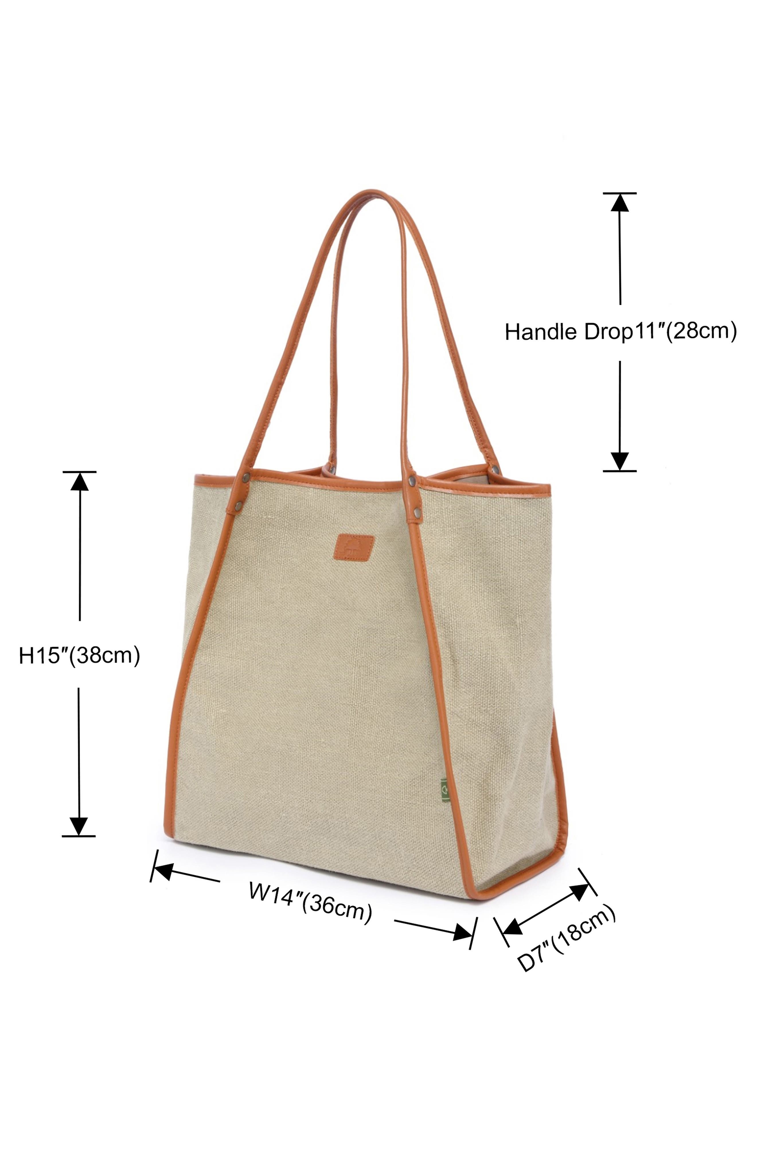 Pine Hill Leather Trim Canvas Tote, Alternate, color, IVORY