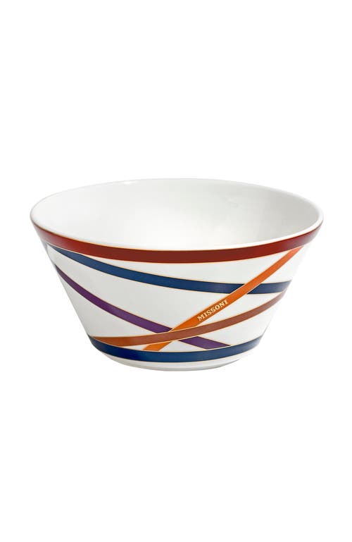 Missoni Home Tableware Fruit Bowls Nastri Set Of 2 Multicolor Diam. 5", H 2.5"