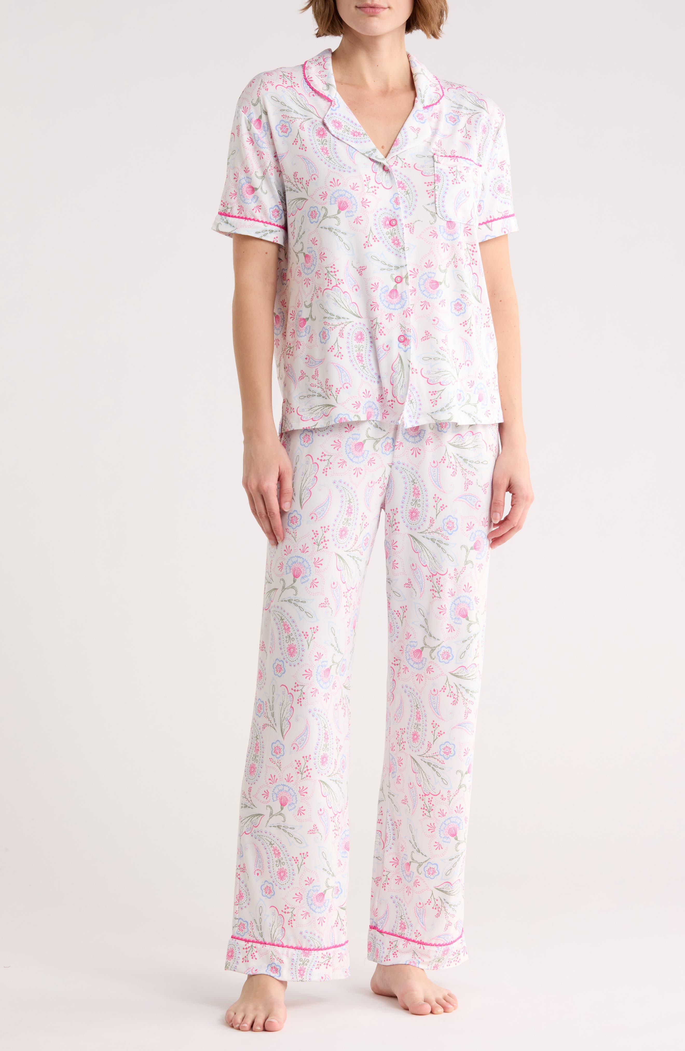 JACLYN Notch Collar Pajamas
