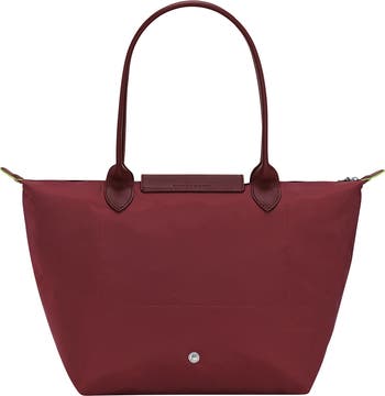 Medium Le Pliage Green Recycled Canvas Shoulder Tote Bag