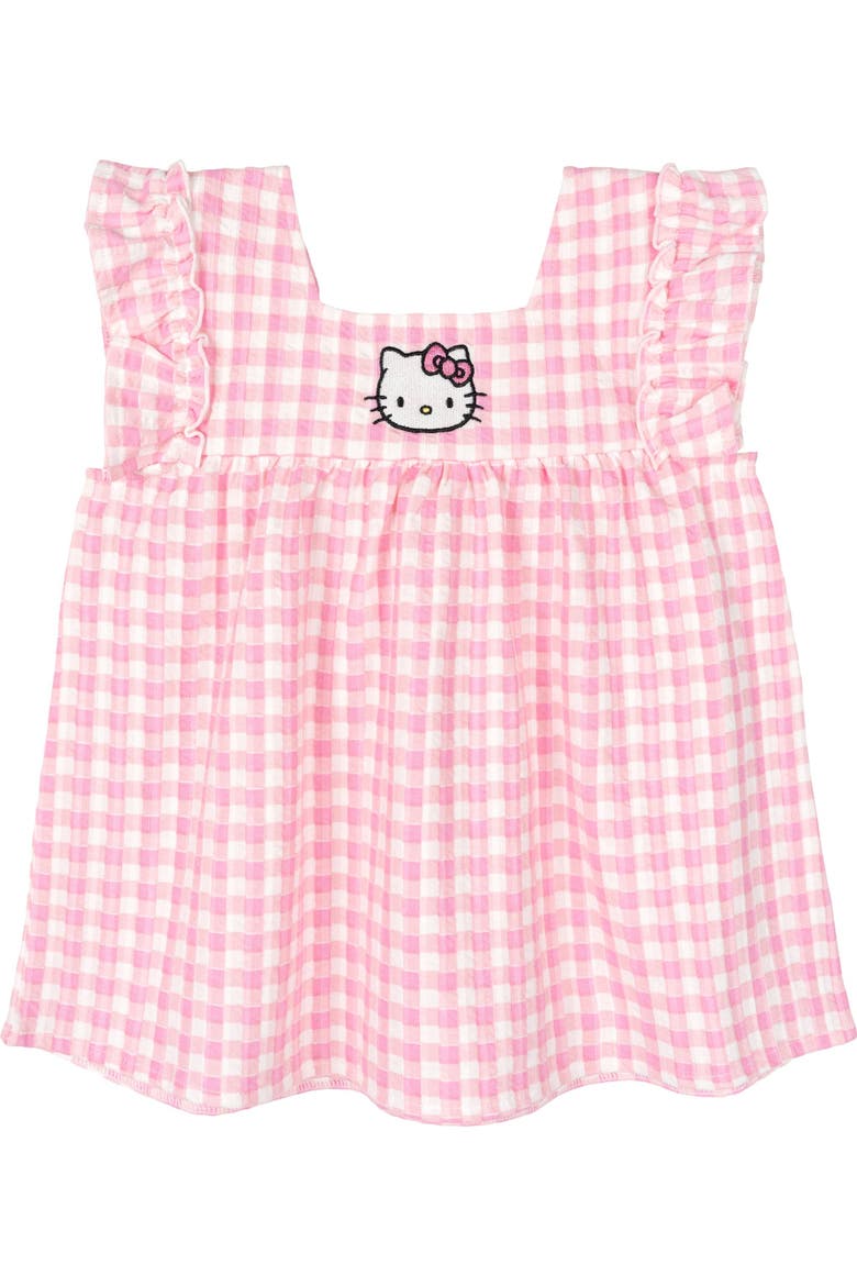 Sleeveless Top and Textured Knit Cropped Pants Set, Alternate, color, Hello Kitty Pink