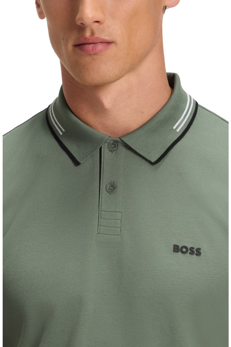 Paul Tipped Stretch Cotton Polo, Alternate, color, OPEN GREEN