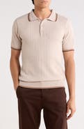 TOM BAINE Knit Polo Sweater