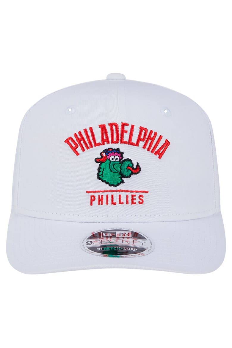 Men's New Era White Philadelphia Phillies City Arch Phanatic 9SEVENTY Stretch-Snap Adjustable Hat, Alternate, color, White