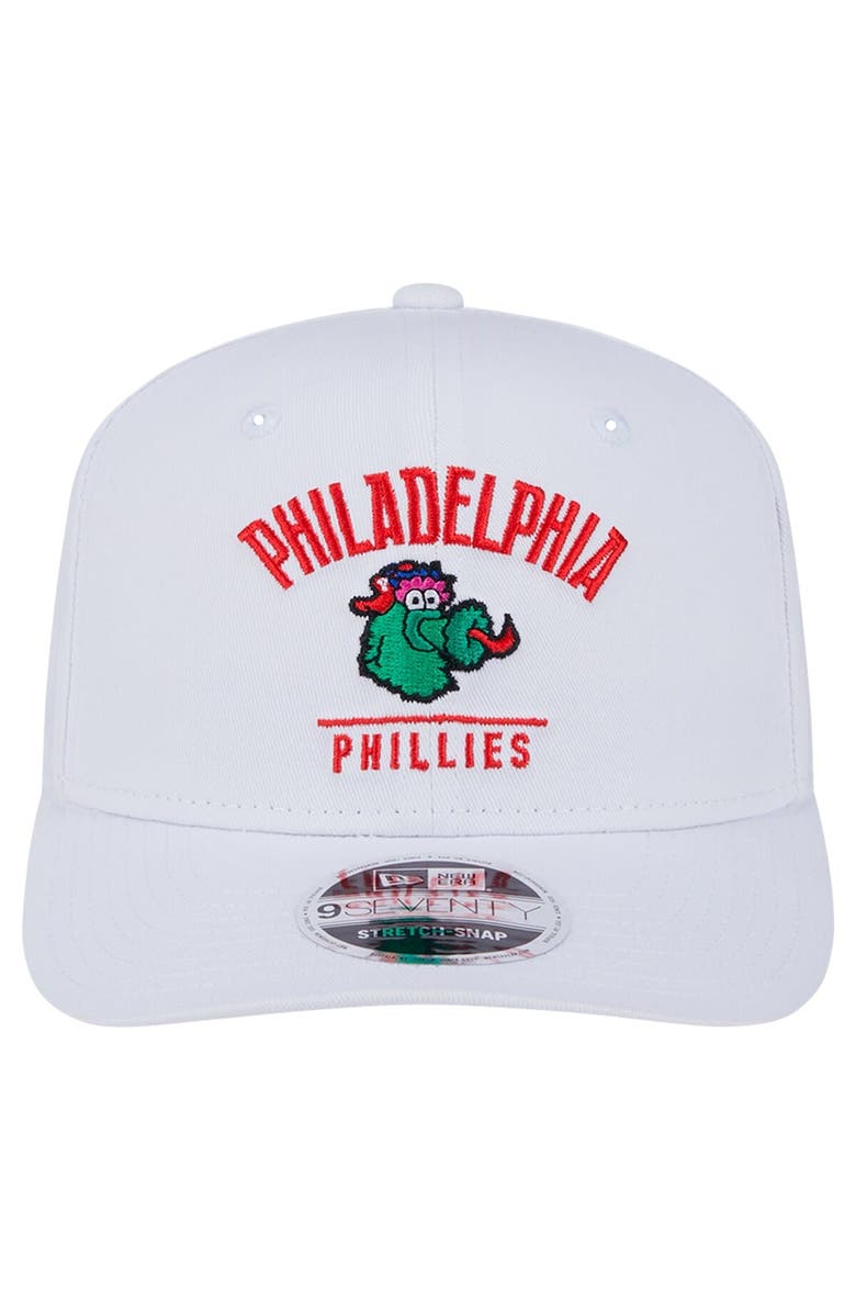 New Era Men's New Era White Philadelphia Phillies City Arch Phanatic 9SEVENTY Stretch-Snap Adjustable Hat, Alternate, color, White