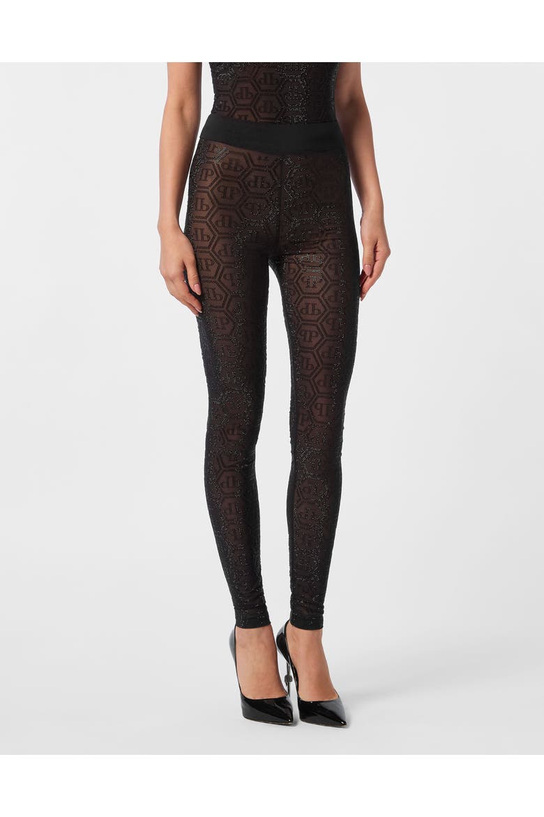 Sport Leggings Monogram Women, Main, color, black