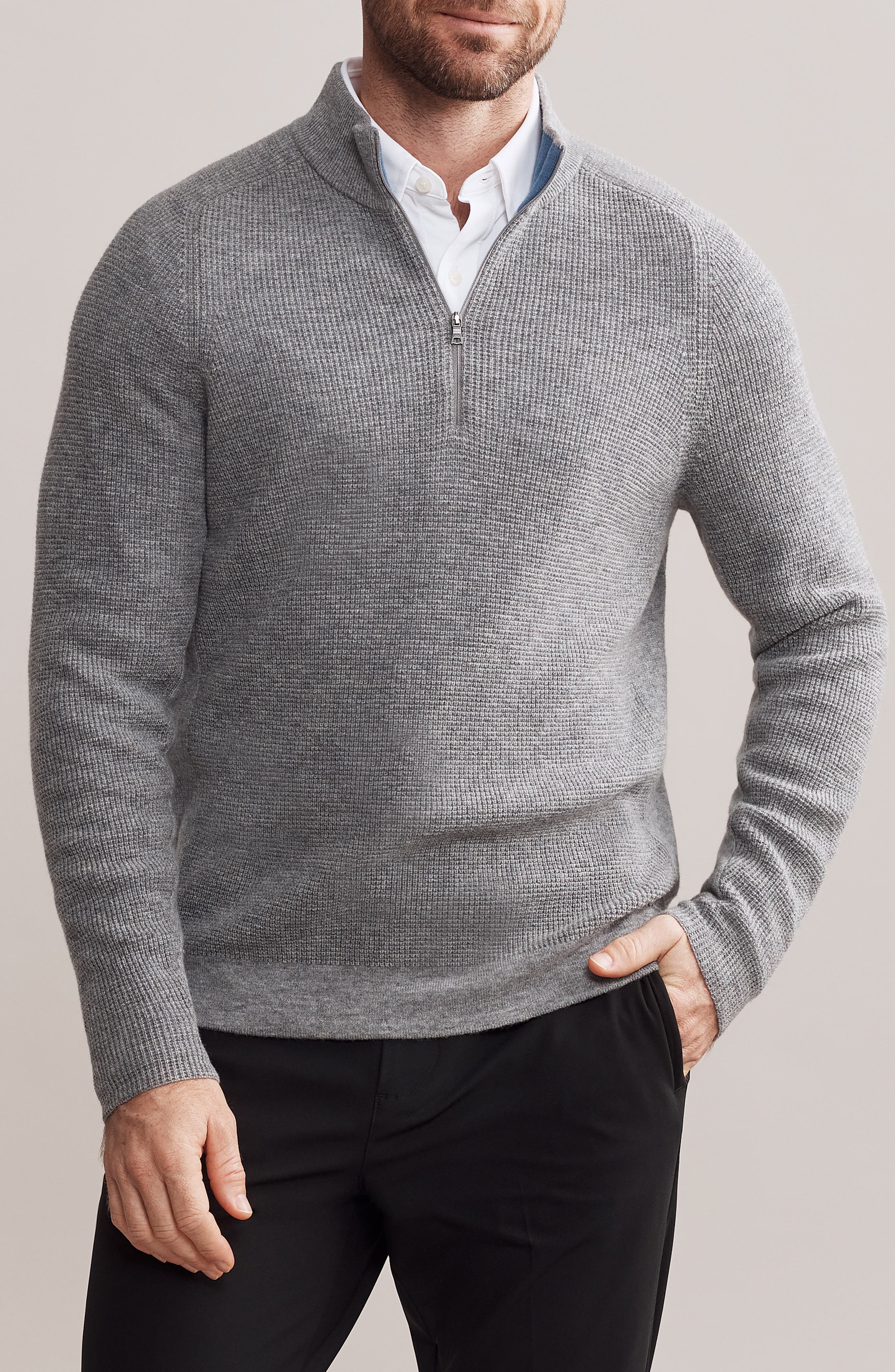 mens light grey turtleneck