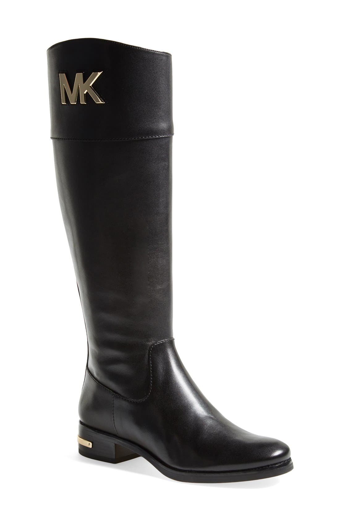 MICHAEL Michael Kors 'Hayley' Leather Boot, Main, color, 