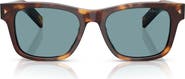 Prada 55mm Polarized Rectangular Sunglasses
