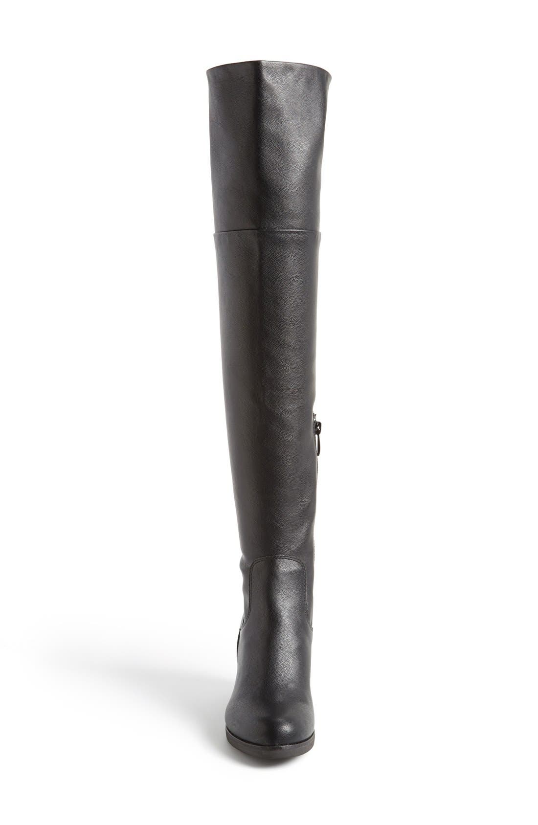 'Odyssey' Over the Knee Boot, Alternate, color, BLACK