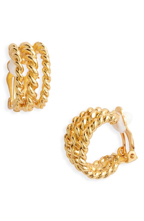 Twisted Rope Hoop Earrings