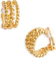 Karine Sultan Twisted Rope Hoop Earrings