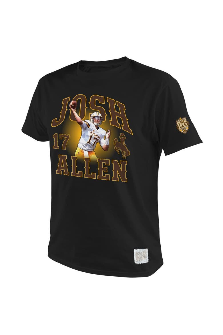 Men's Original Retro Brand Josh Allen Black Wyoming Cowboys Name & Number T-Shirt, Alternate, color, Black