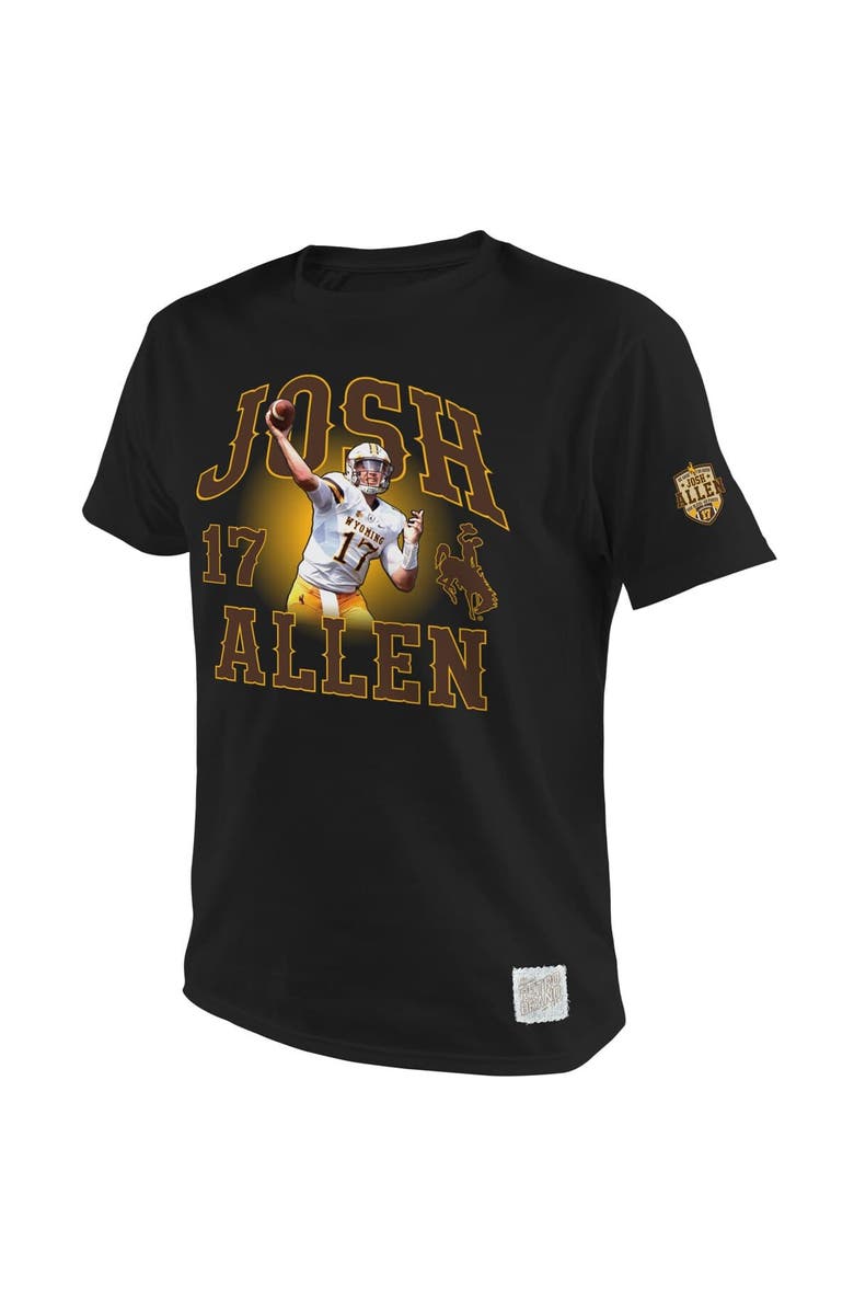 Retro Brand Men's Original Retro Brand Josh Allen Black Wyoming Cowboys Name & Number T-Shirt, Alternate, color, Black