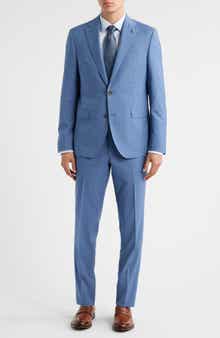 Jack Victor Esprit Light Blue Screen Weave Super 100s Wool Suit