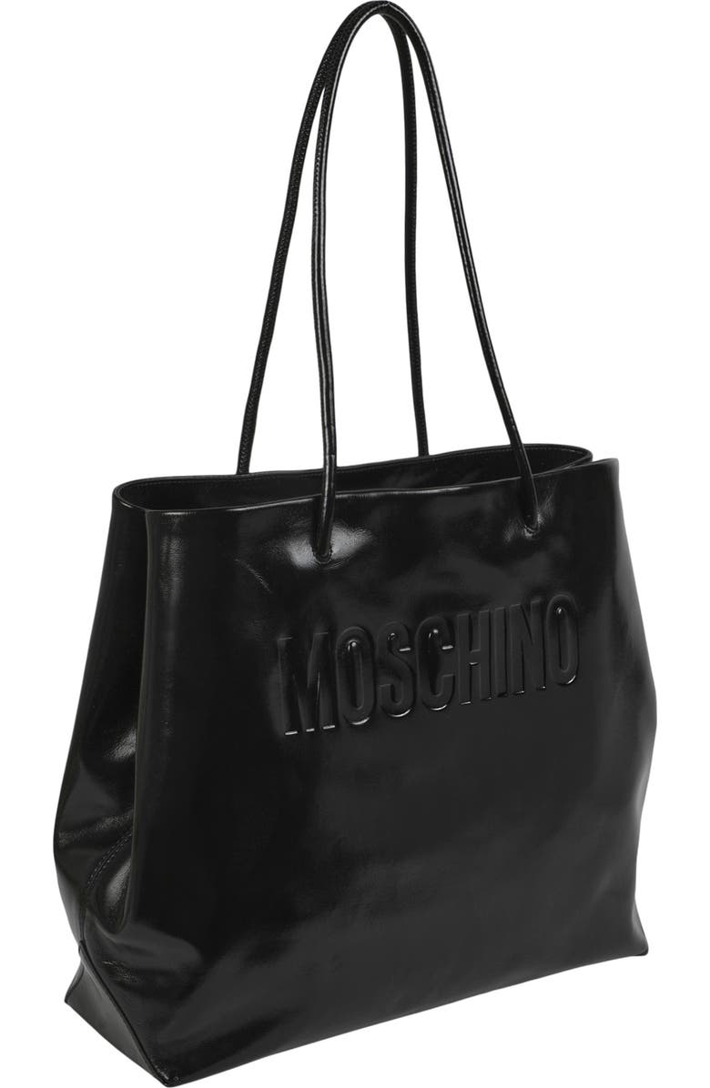 Moschino Embossed Logo Tote Bag, Alternate, color,