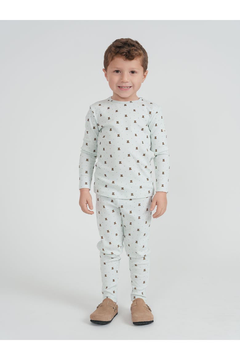 Kids Rib Knit Two-Piece Set - Primrose, Bow Print, Alternate, color, Primrose