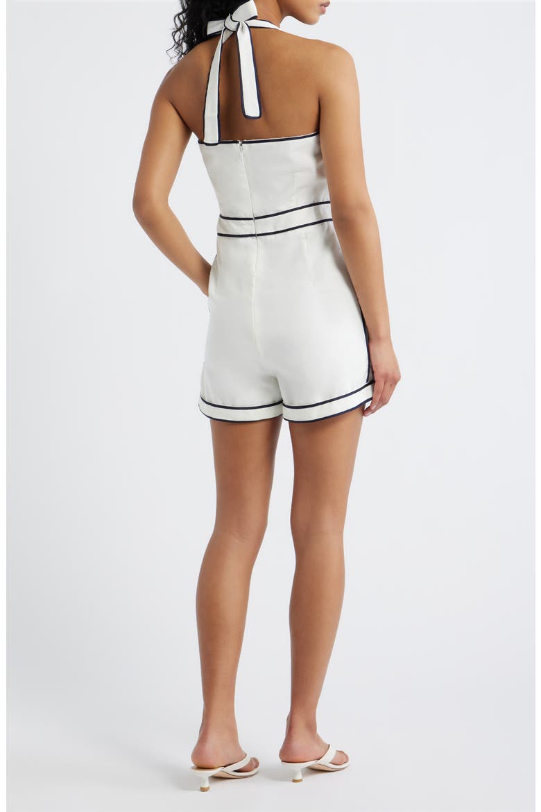 Anchor Stripe Halter Romper, Alternate, color, WHITE