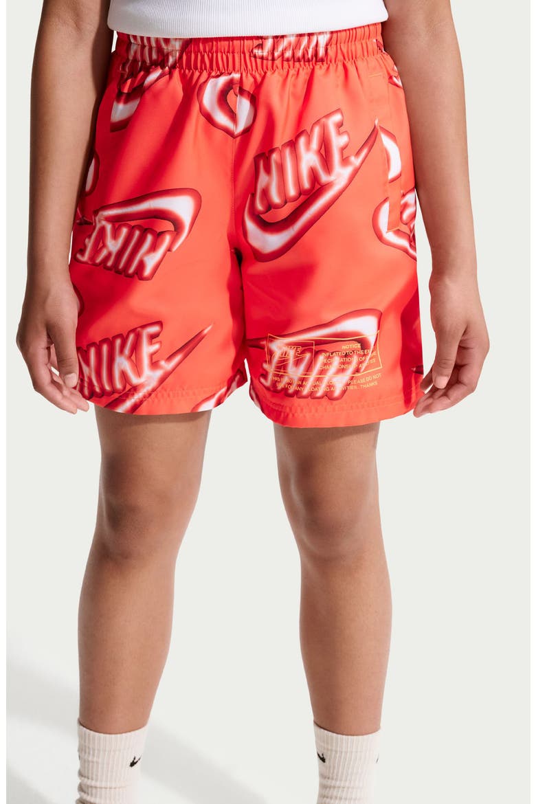 Kids' Sportswear Club Woven Drawstring Shorts, Alternate, color, TURF ORANGE/ ORANGE PULSE