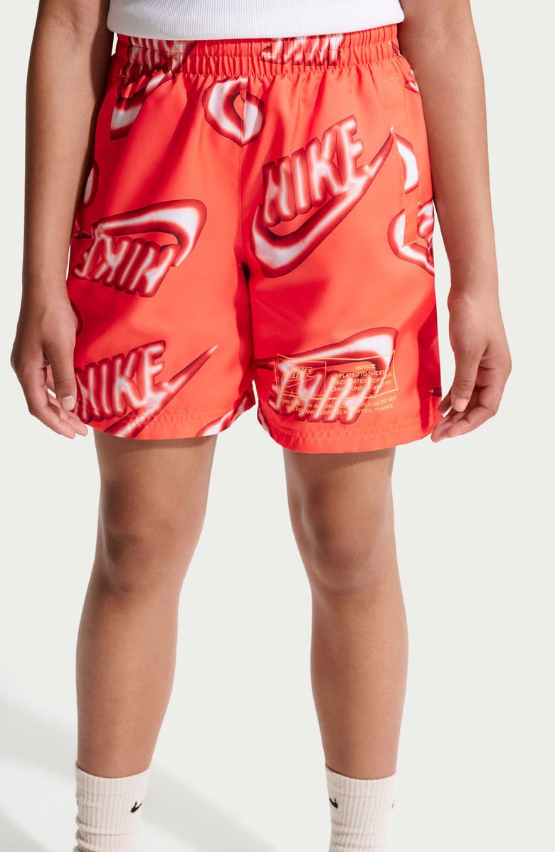 Nike Kids' Sportswear Club Woven Drawstring Shorts, Alternate, color, Turf Orange/ Orange Pulse