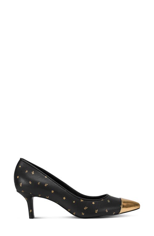 Karl Lagerfeld Paris Riz Cap Toe Pump In Multi