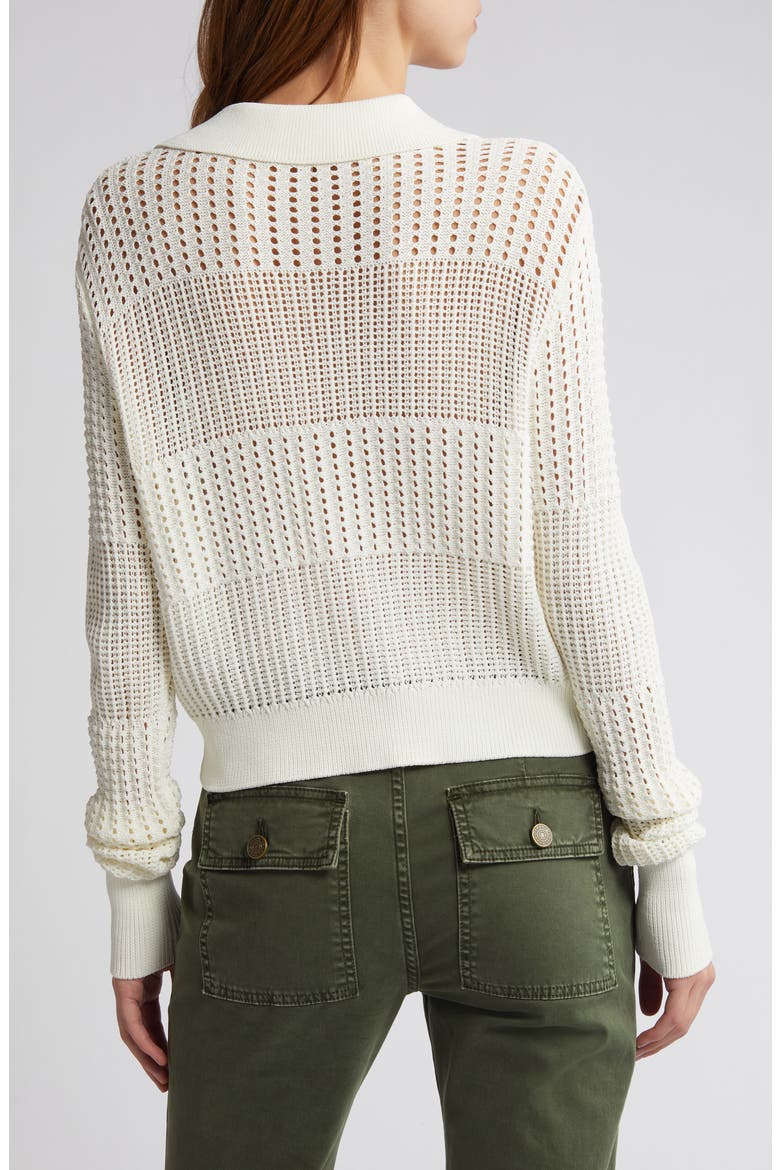 Open Stitch Shrunken Cardigan, Alternate, color, OFF WHITE