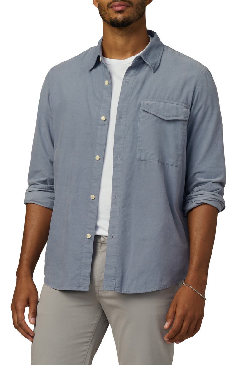 The Reynolds Baby Corduroy Button-Up Shirt, Main, color, TROPOSPHERE