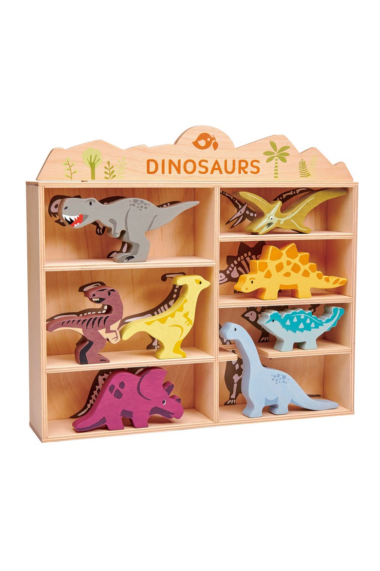 Wooden Dinosaur Playset, Main, color, MULTI