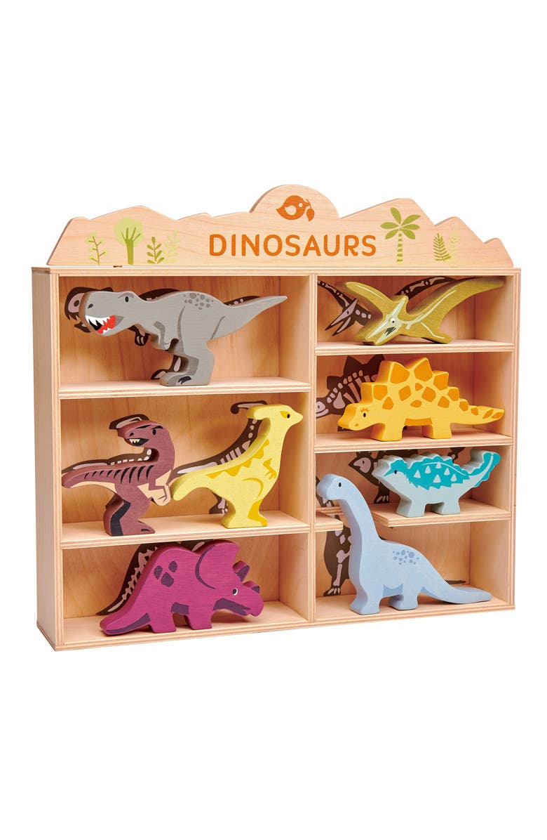 Tender Leaf Toys Wooden Dinosaur Playset, Main, color, Multi