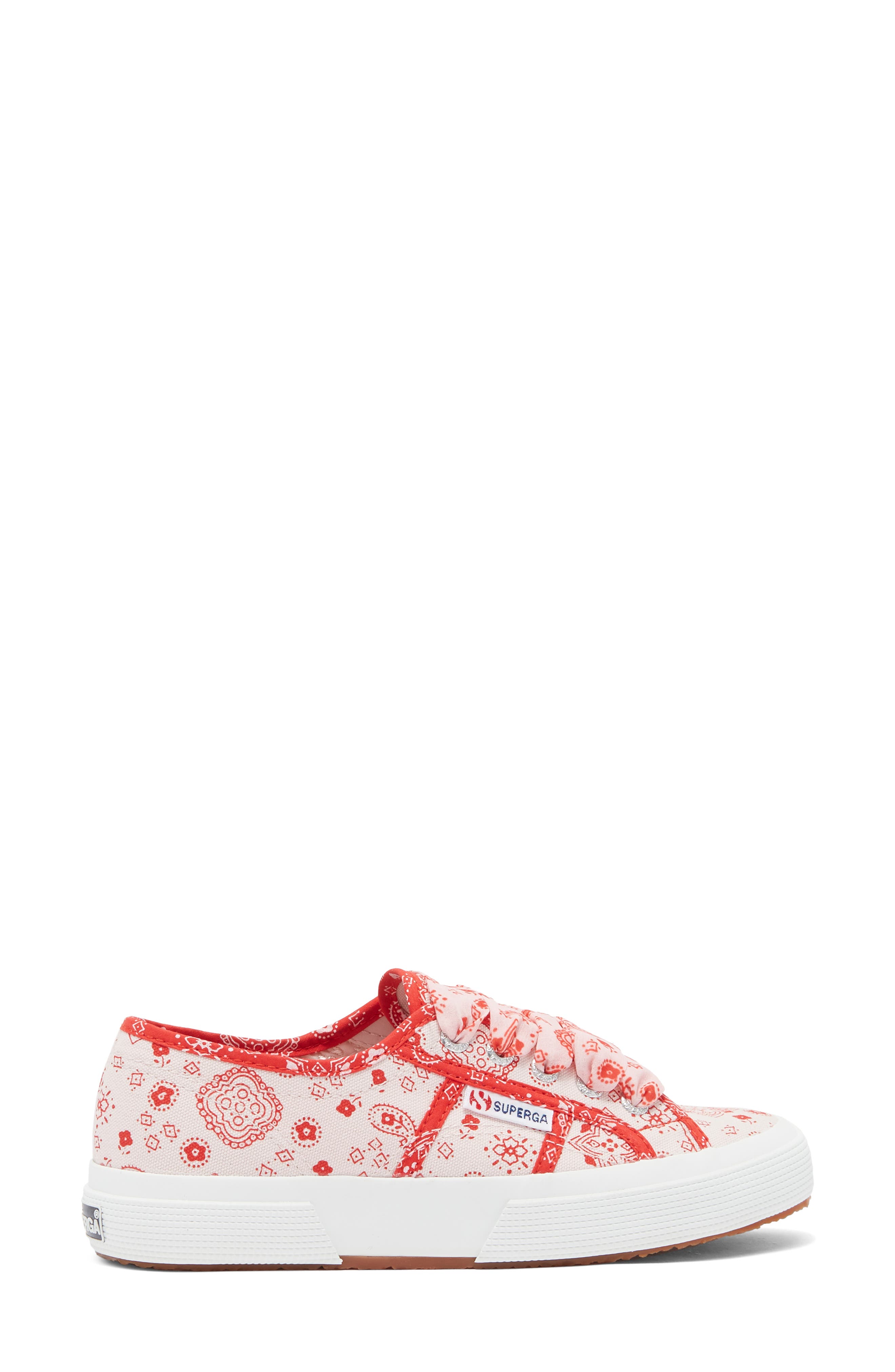Bandana Paisley Sneaker, Alternate, color, PINK / RED
