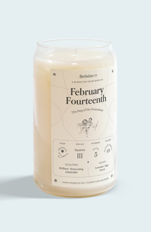 Birthdate Co. The February Birthday Candle In February 14th