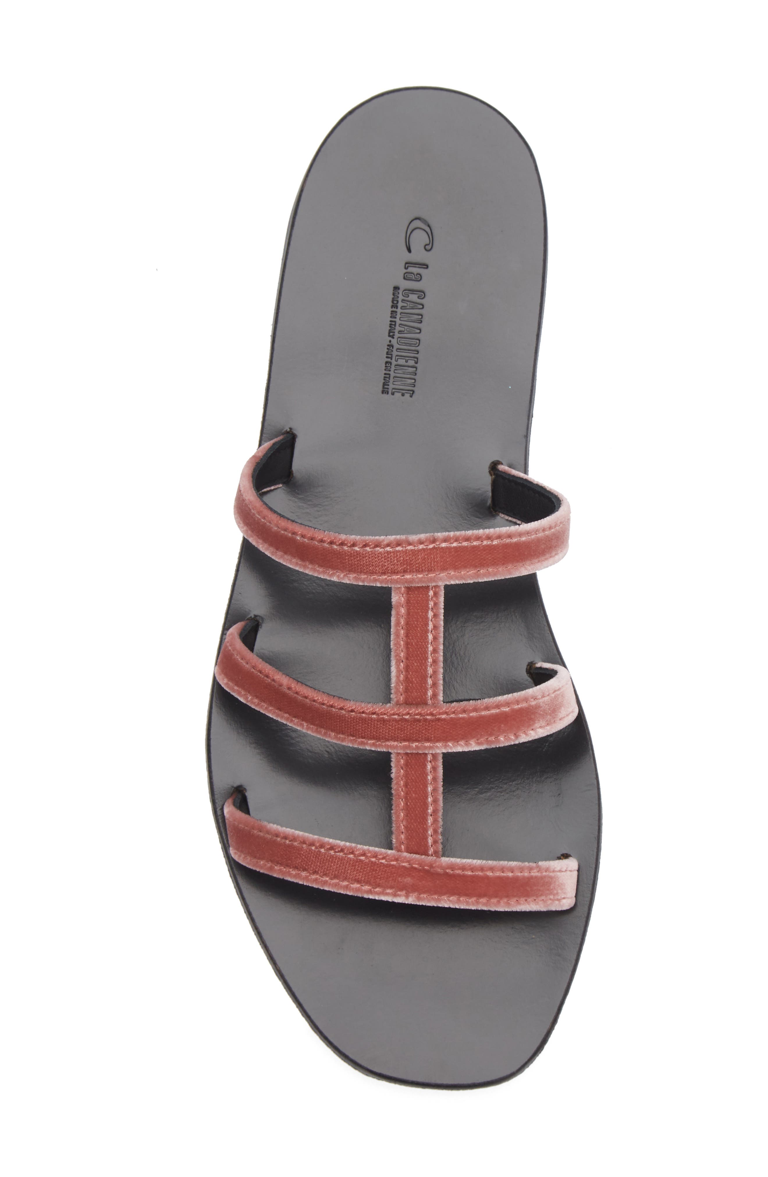 La Canadienne Getaway Cage Slide Sandal, Alternate, color, Rose