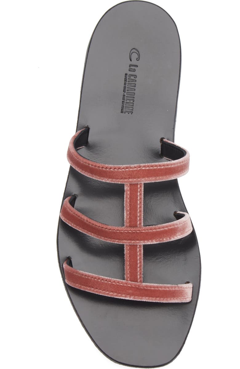 La Canadienne Getaway Cage Slide Sandal, Alternate, color, Rose