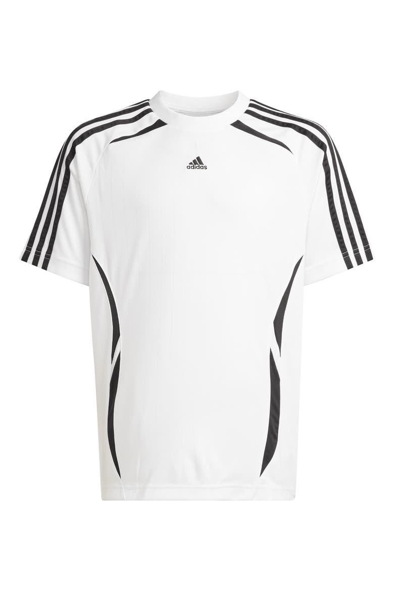 Kids' Teamgeist Short Sleeve Soccer T-Shirt, Main, color, WHITE/ BLACK