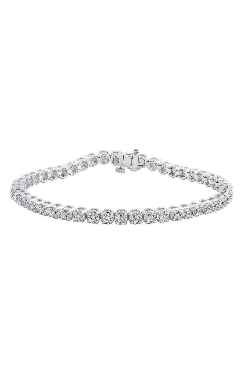 Badgley Mischka Collection Badgley Mischka 14K White Gold Round Lab Created Diamond Tennis Bracelet - 5.00 ctw, Main, color,
