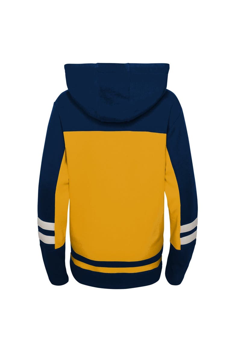 Youth Gold Nashville Predators Ageless Revisited Lace-Up V-Neck Pullover Hoodie, Alternate, color, Gold