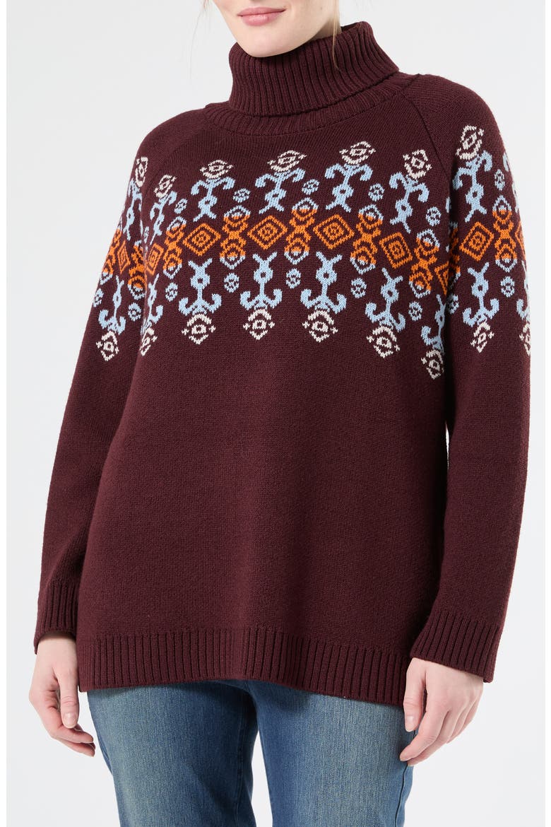 Aerosi Turtleneck Sweater, Main, color, BROWN BORDEAUX