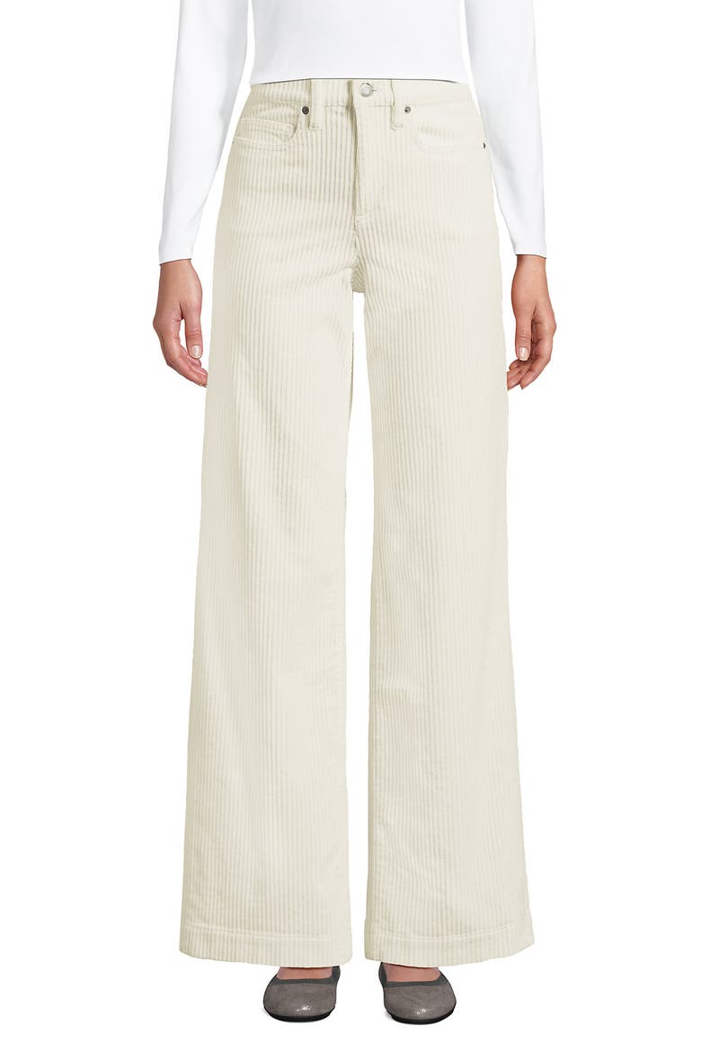 High Rise Wide Leg Corduroy Pants, Alternate, color, Ivory