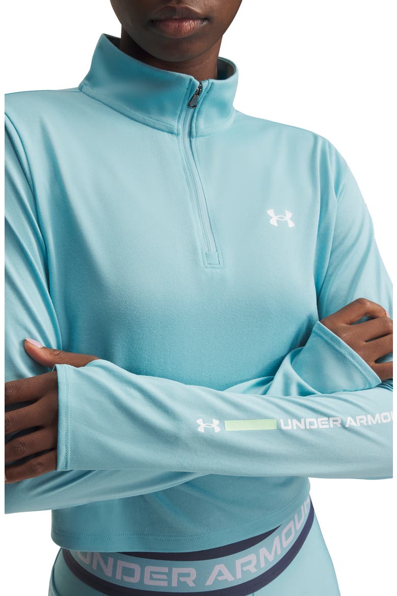 Tech Branded Half Zip Pullover, Main, color, BLU