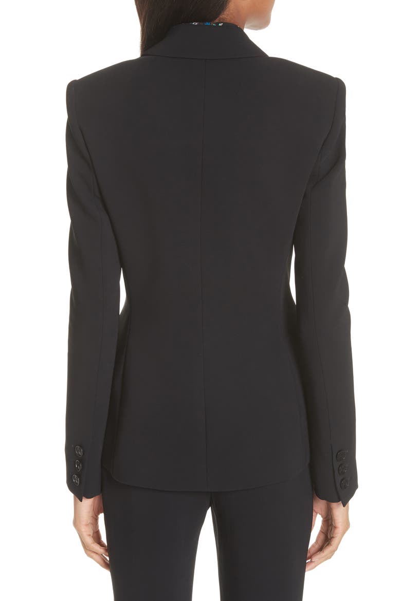 Double Breasted Blazer, Alternate, color, BLACK