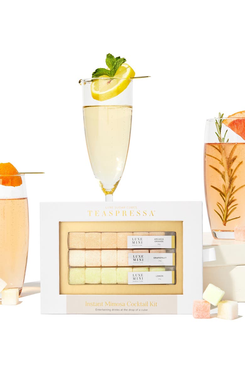 Teaspressa 18-Piece Luxe Bubbles Citrus Mimosa Sugar Cube Set, Alternate, color, 