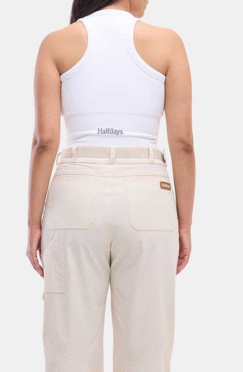 Halfdays Sunn Racerback Tank In White