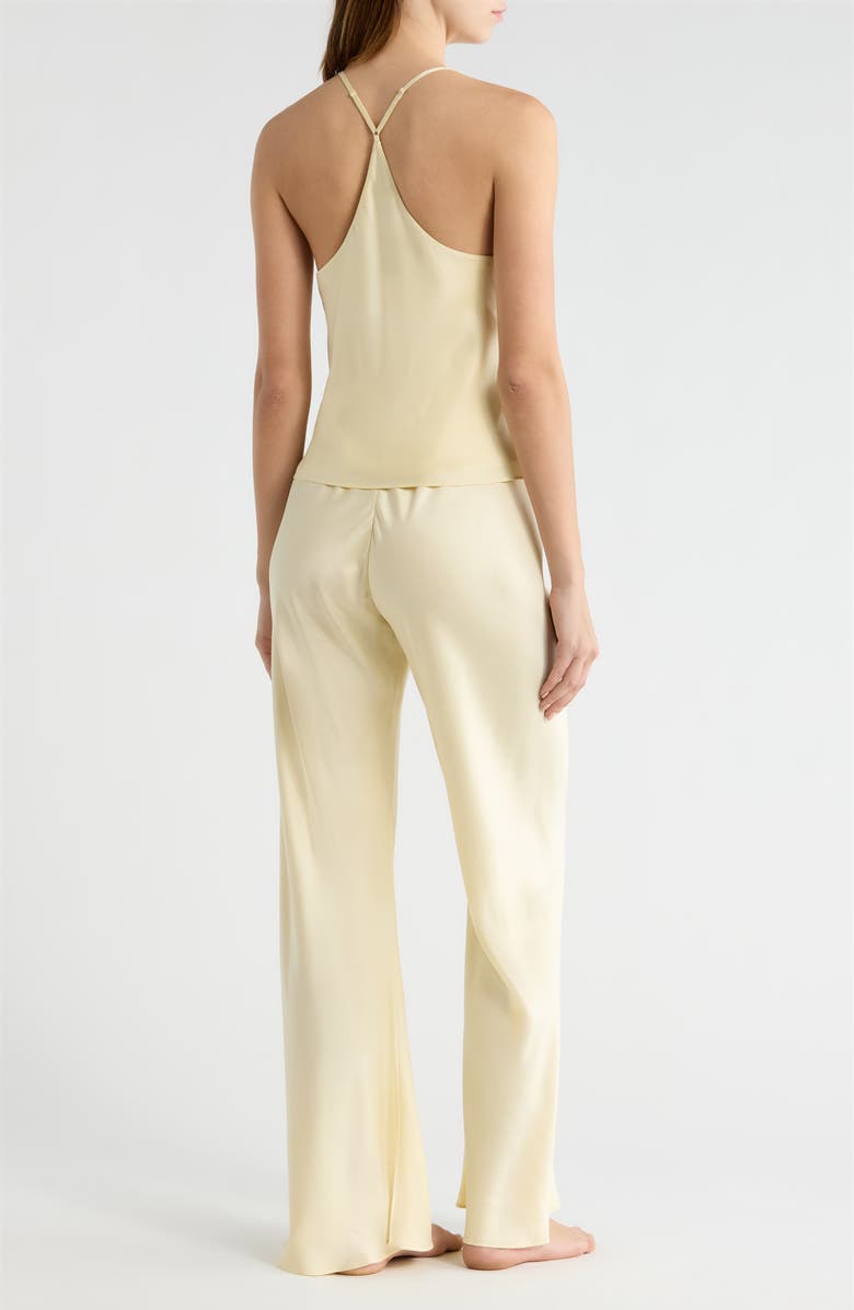 Lunya Washable Silk Bias Cut Cami Pajamas, Alternate, color, French Butter