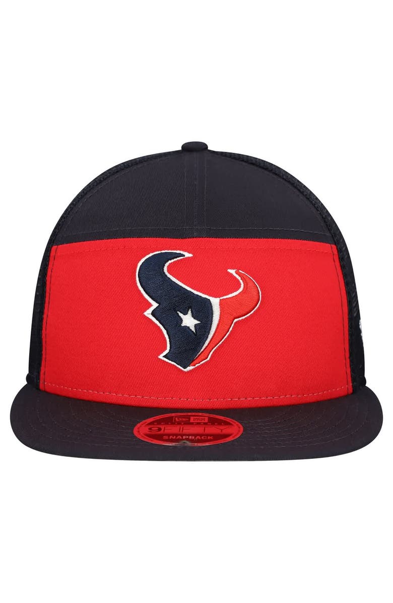 New Era Men's New Era Red/Navy Houston Texans Outdoor Split Panel 9FIFTY Snapback Hat, Alternate, color, Red