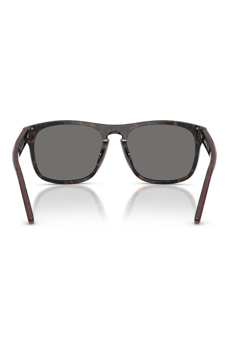 57mm Polarized Square Sunglasses, Alternate, color, HAVANA/RED/HAVANA / POLAR