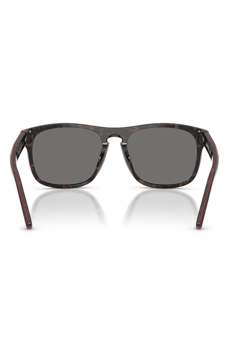 Scuderia Ferrari 57mm Polarized Square Sunglasses, Alternate, color, Havana/Red/Havana / Polar