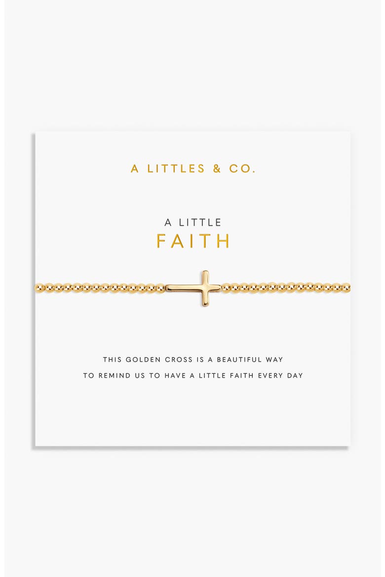 A Little 'Faith' Bracelet in Gold-Tone Plating, Main, color, Metallic Gold