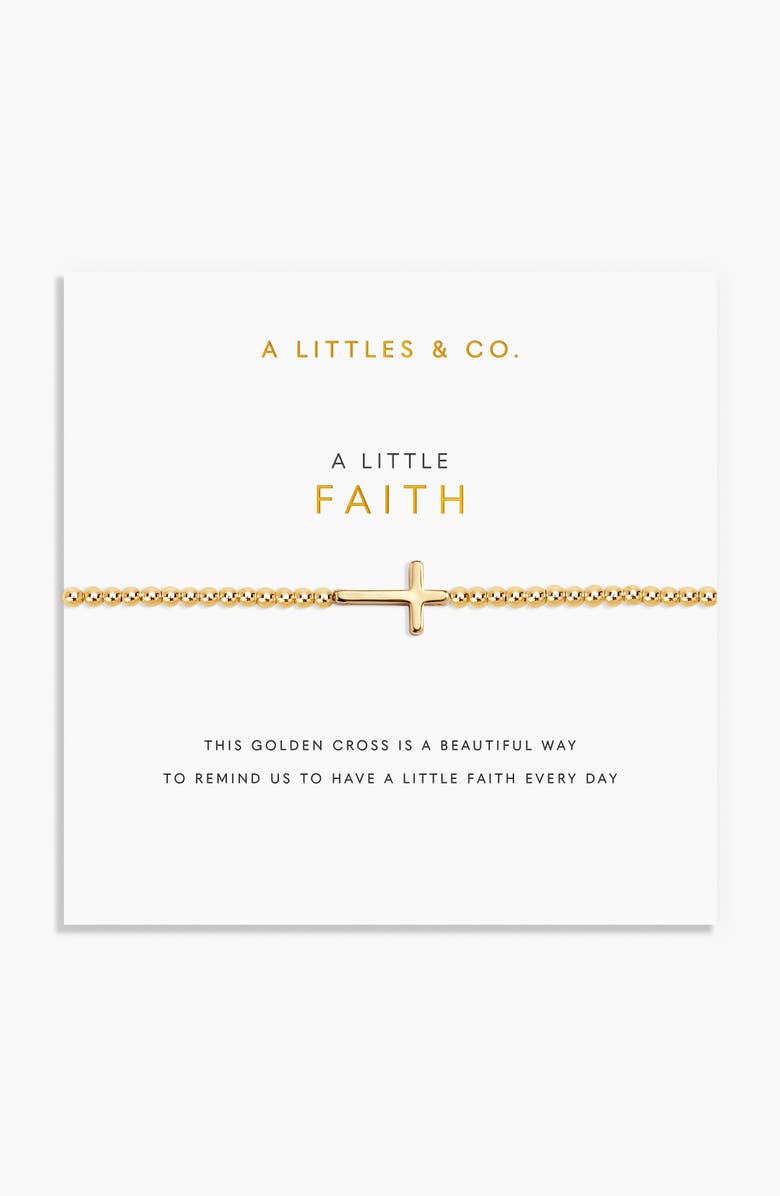 A Littles & Co A Little 'Faith' Bracelet in Gold-Tone Plating, Alternate, color, Metallic Gold