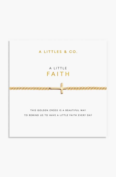 A Little 'Faith' Bracelet in Gold-Tone Plating